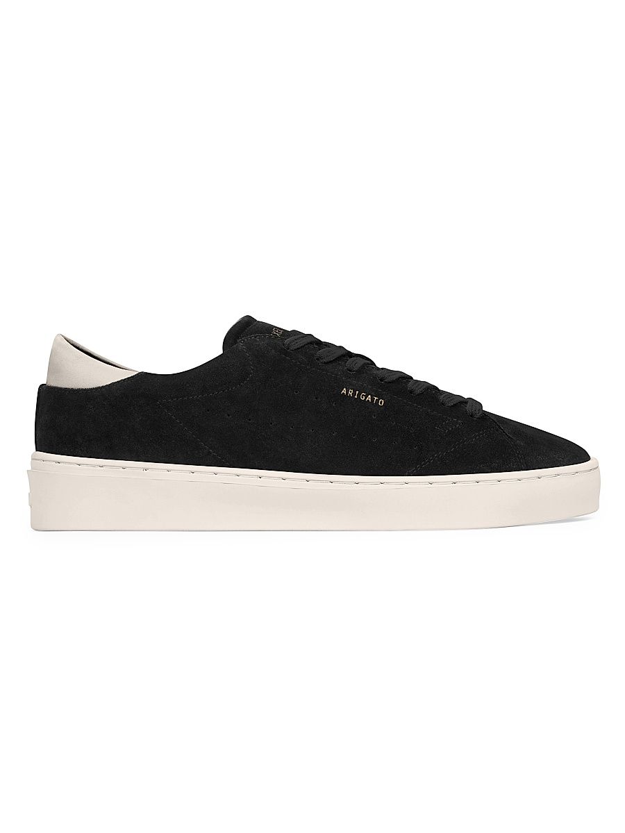 Men's Court Suede Low-Top Sneakers - Black Off White - Size 12