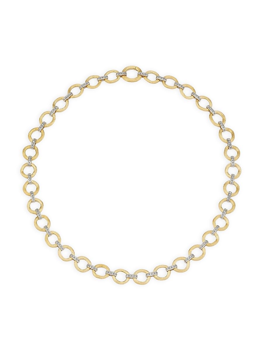 Women's Jaipur Two-Tone 18K Gold & Diamond Chain Necklace - Yellow Gold