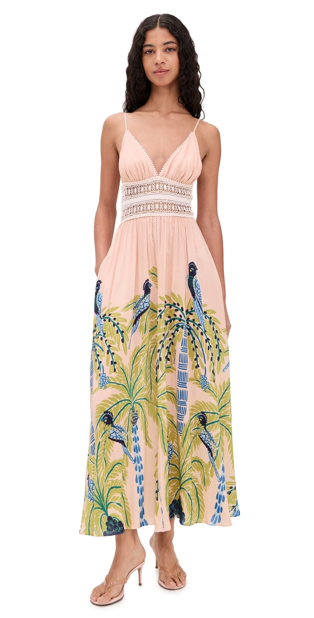 Poupette St Barth Havana Long Dress Green Palmrott L