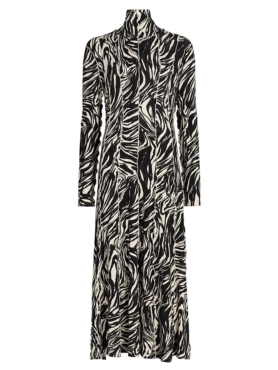Women's Mabel Marble Jersey Midi-Dress - Asphalt Multi - Size Large