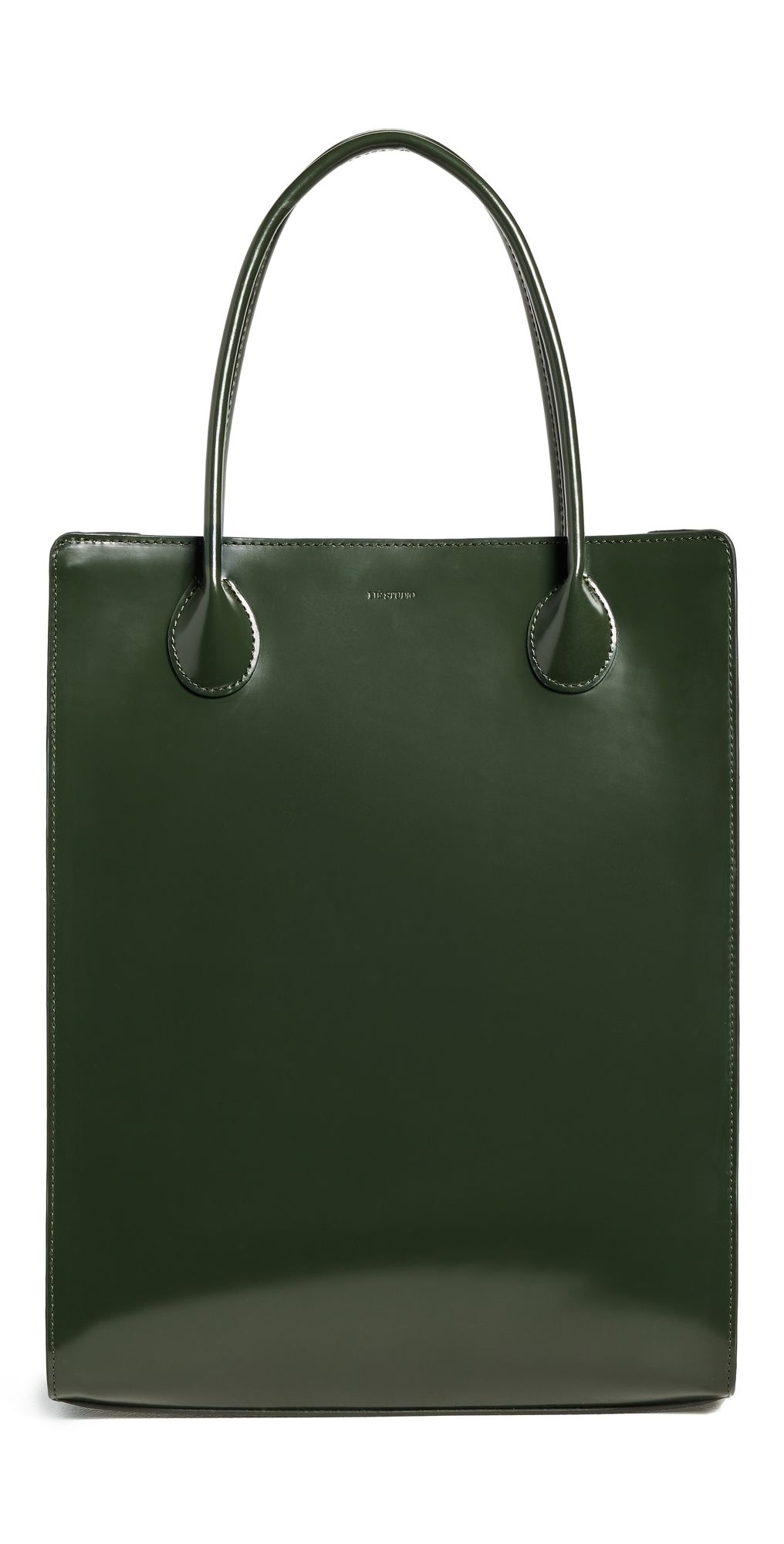 LIÉ STUDIO The Jane Handbag Olive Green Patent Leather One Size