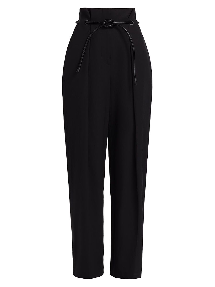 Women's Origami Wide-Leg Pants - Black - Size 12