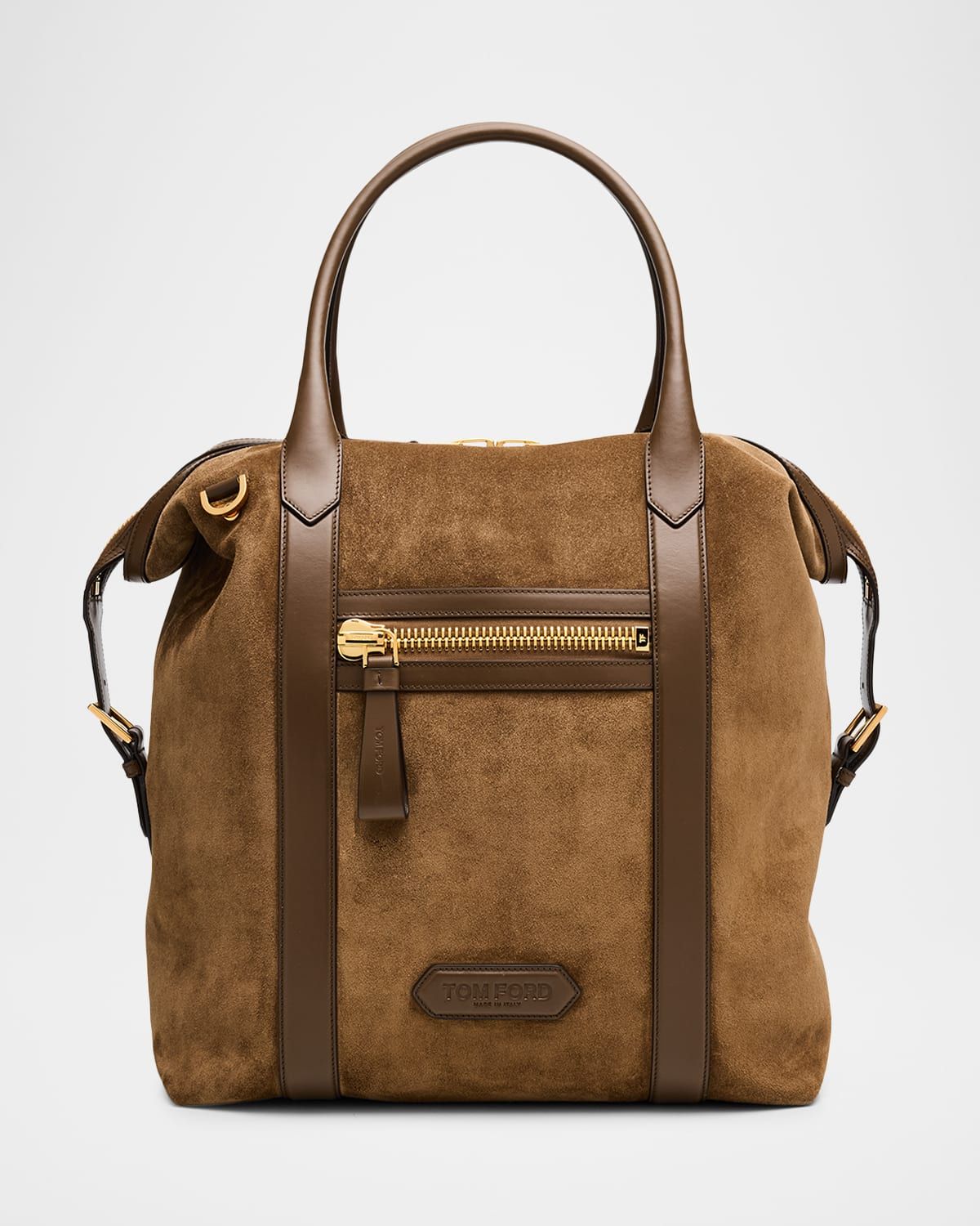 Men & apos;s Suede and Leather Side-Buckle Tote Bag