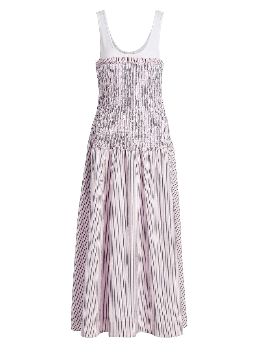 Women's Maggy Sophie Striped Midi-Dress - Strawberry Cream Blue - Size 14