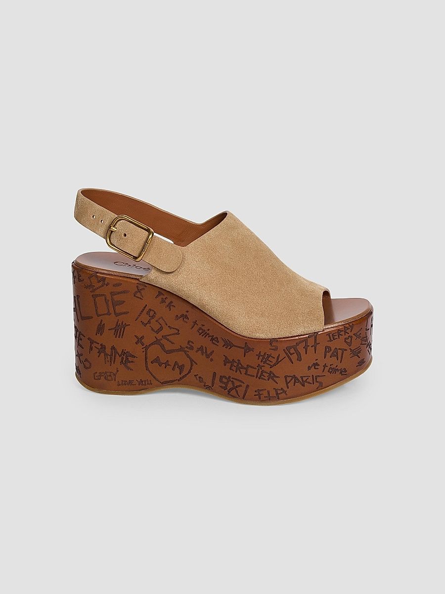 Women's Maxime Suede Wedge Sandals - Desert Sand - Size 10