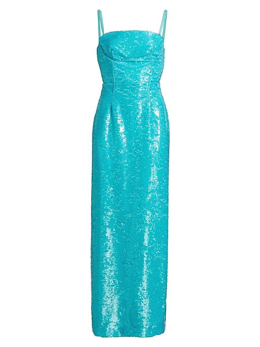 Women's Kimberly Sequin Dress - Turquoise - Size XS