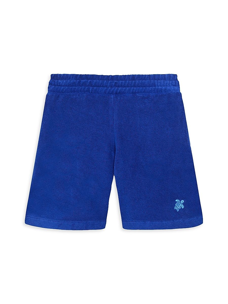 Baby Boy's, Little Boy's & Boy'sTurtle Embroidered Terry Cloth Shorts - Blue - Size 12