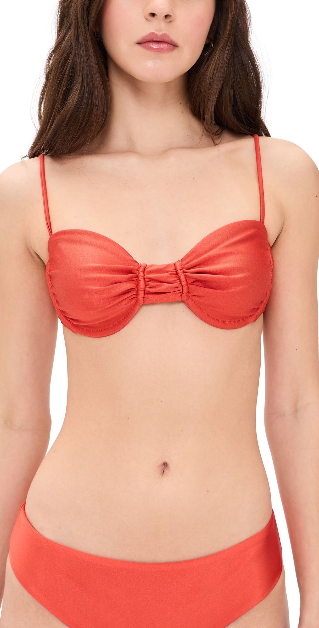 JADE Swim Mia Bikini Top Persimmon Sheen M