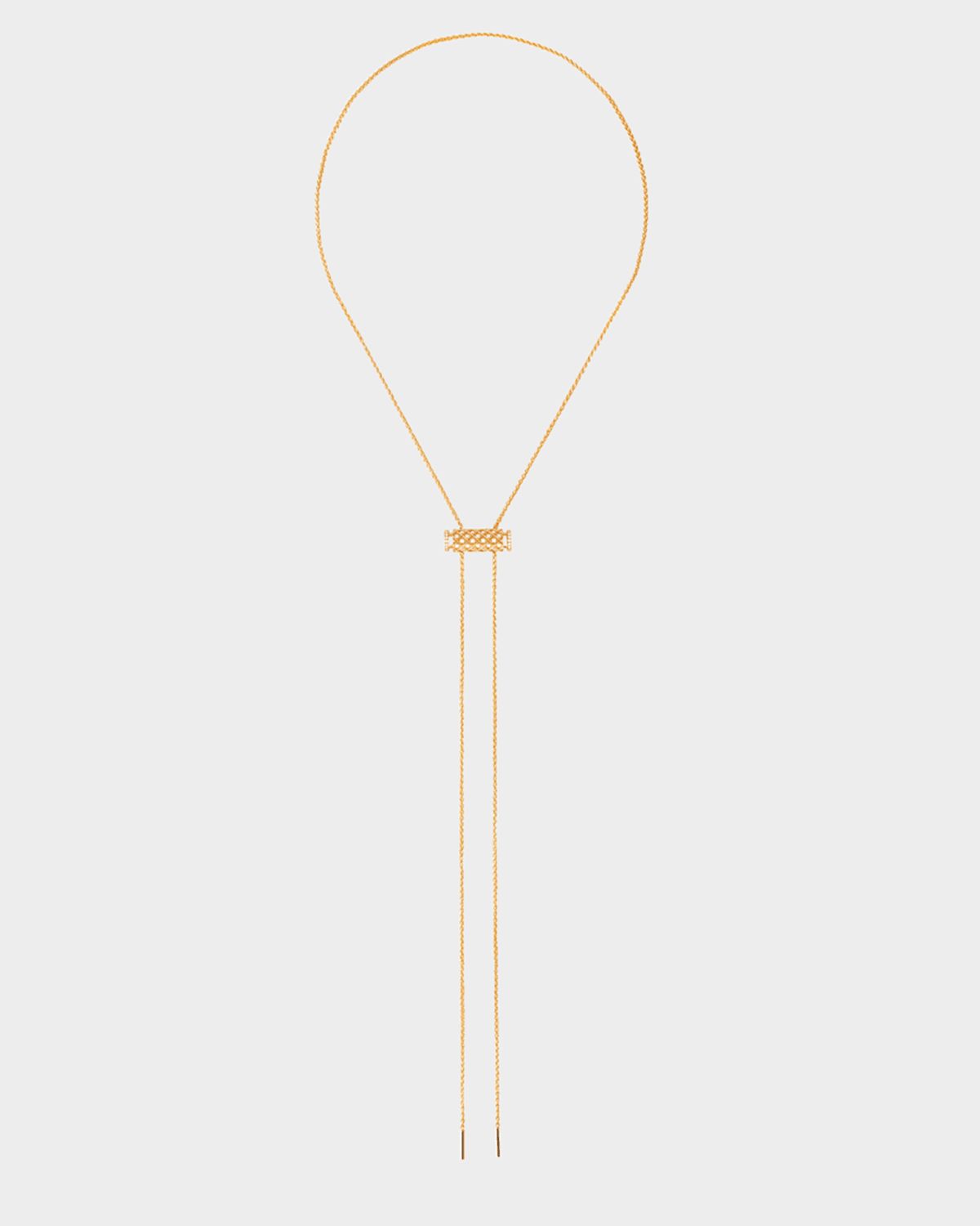 18K Full Pave Latch Pendant on GM Chain Necklace