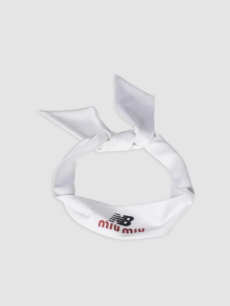 Miu Miu Girl's Stretch Jersey Hair Band - White