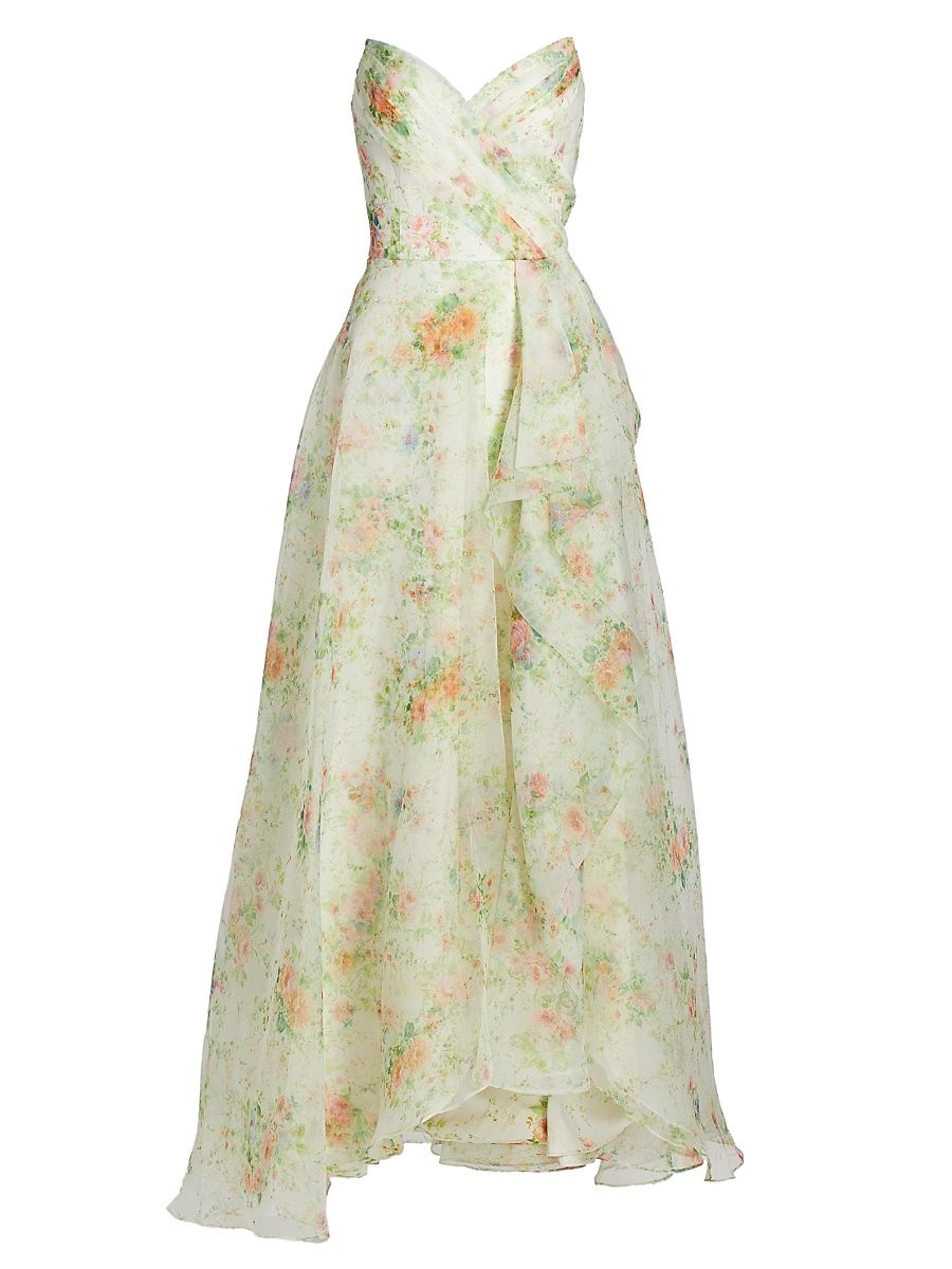 Women's Tanya Organza Strapless A-Line Gown - Petite Primrose - Size 16