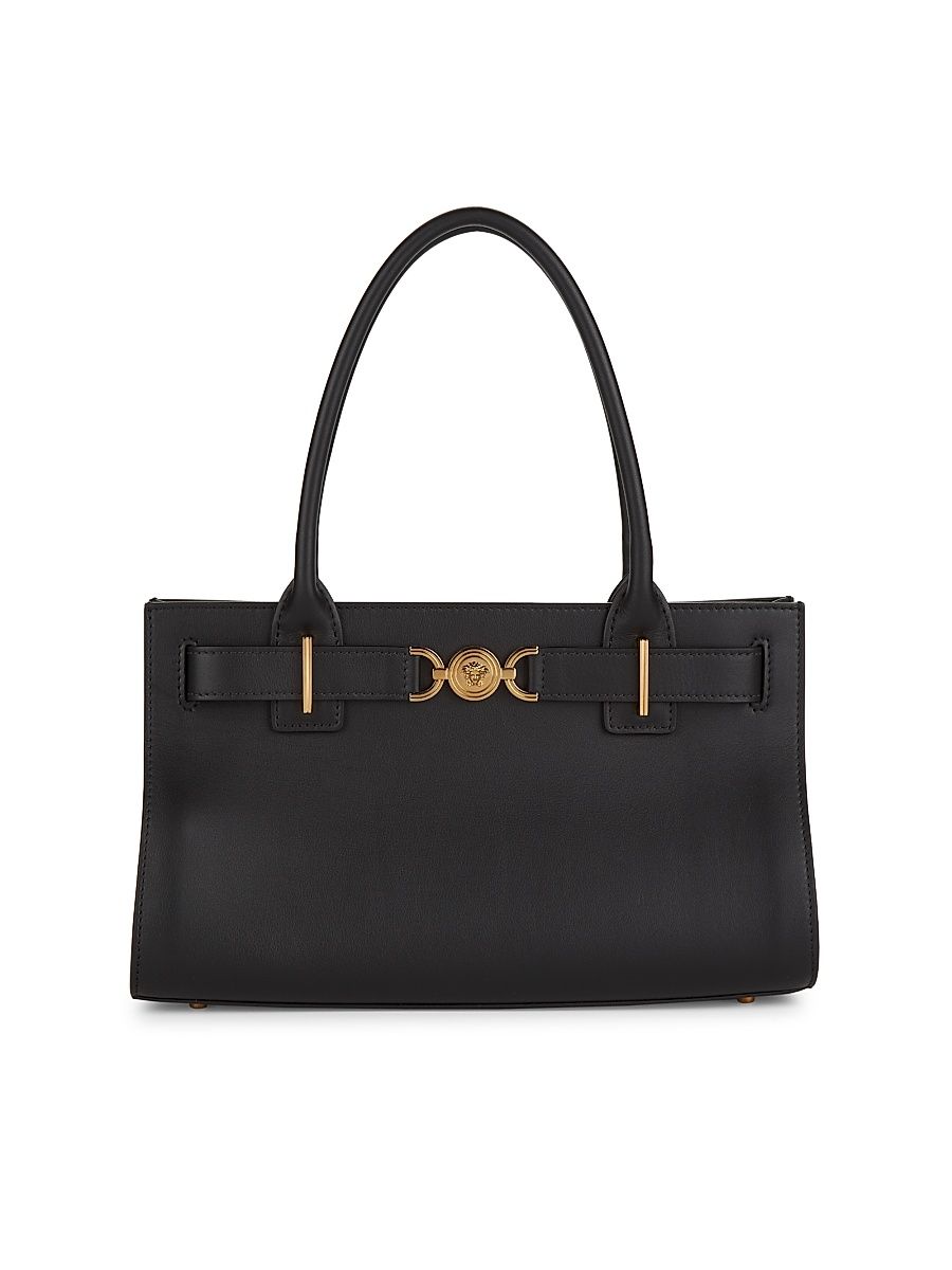 Women's Medusa 95 Large Tote Calf Leather - Black Gold