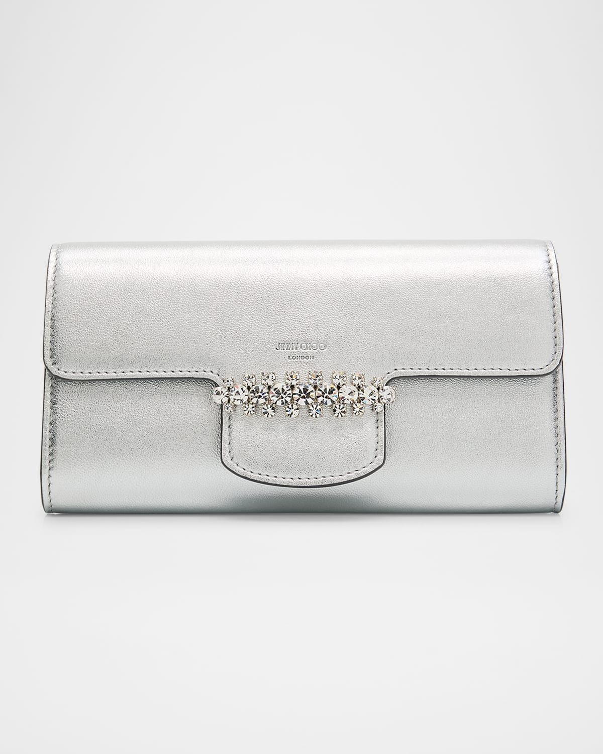 Bing Crystal Metallic Leather Wallet