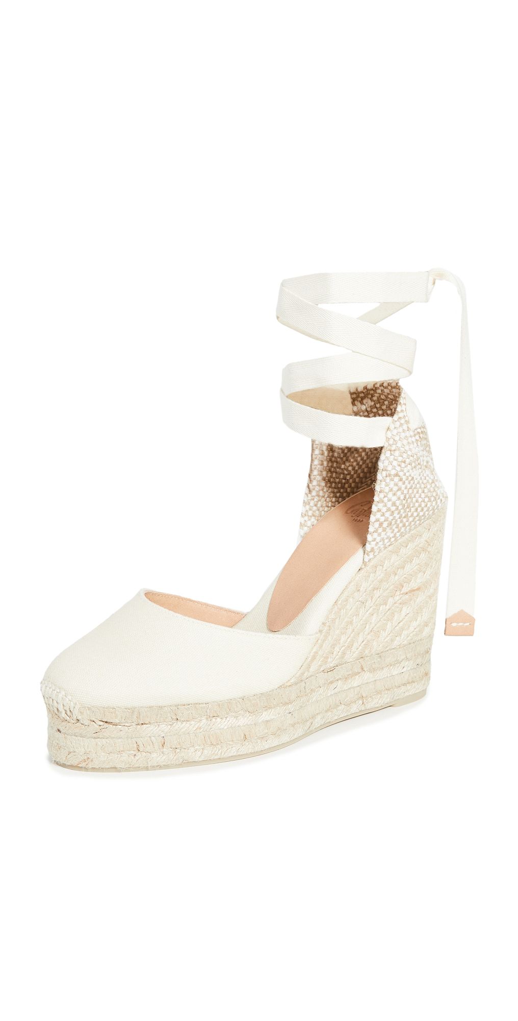 Castañer Carina Wedge Platform Espadrilles Ivory 38