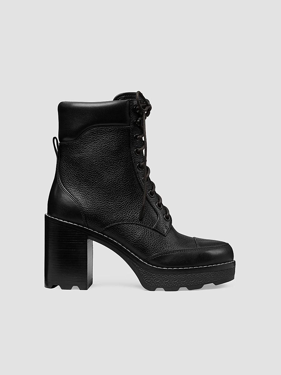 Tory Burch Women's Romy 90MM Leather Boots - Black - Size 9.5
