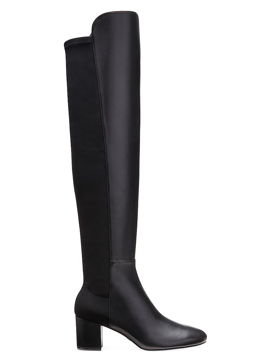 Women's 5050 Yuliana 60MM Suede Knee-High Boots - Black - Size 9