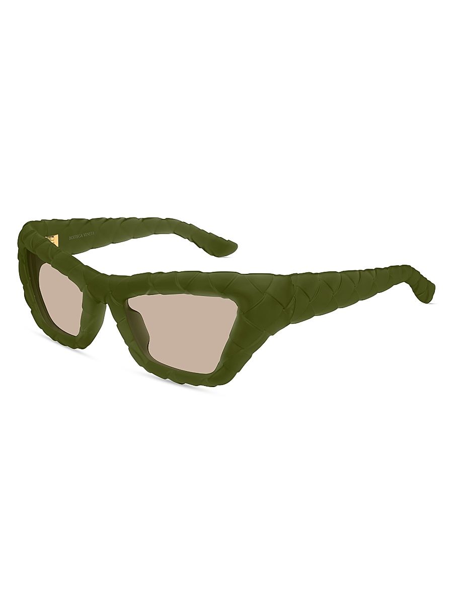 Women's Intrecciato 3D Cat-Eye Sunglasses - Green