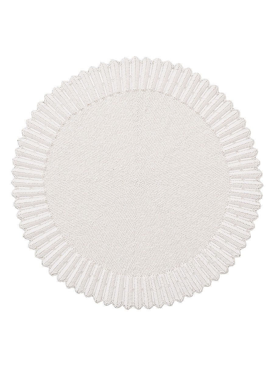 Lumina Beaded Placemat - White