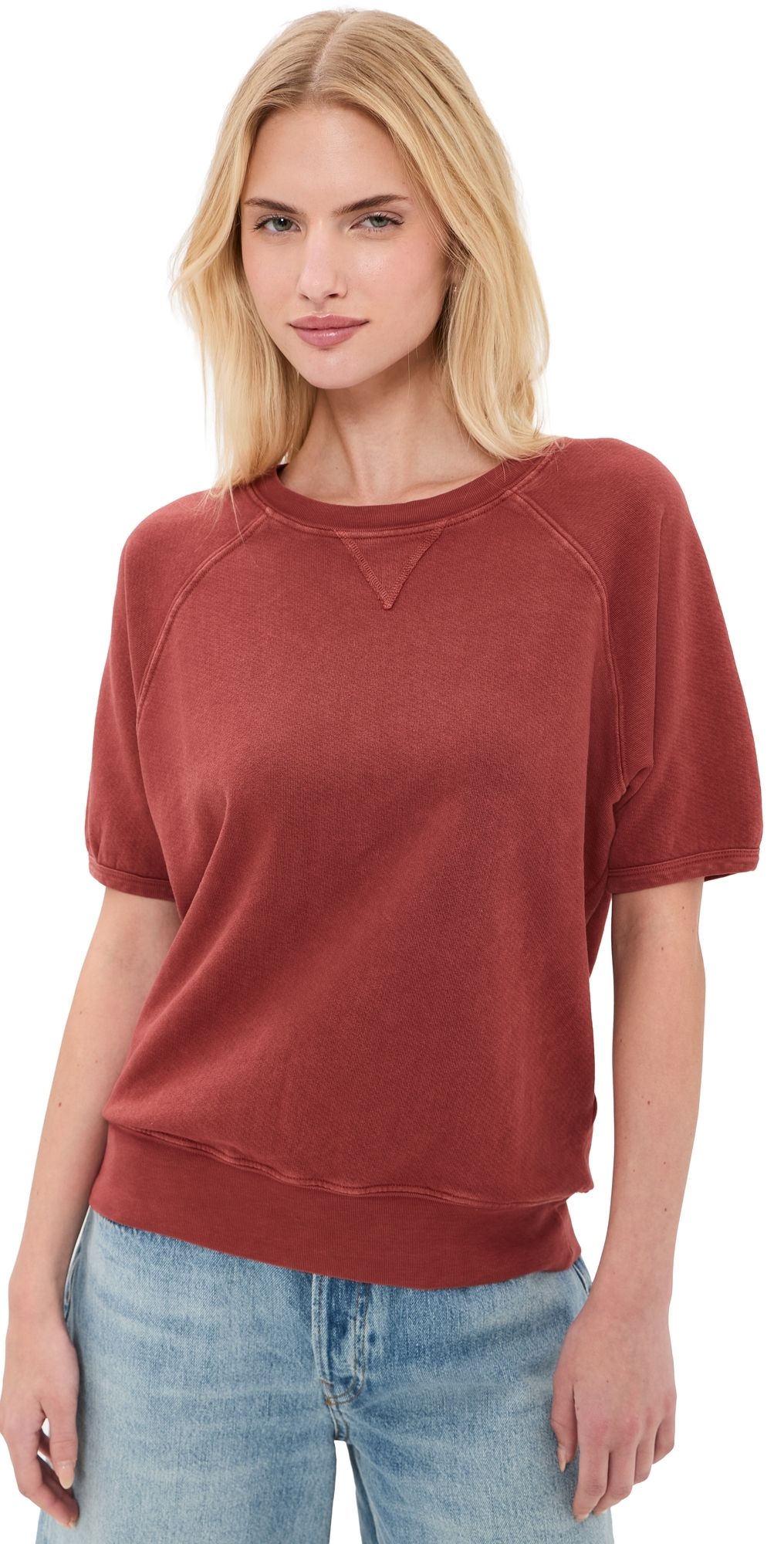 B Sides Short Sleeve Sweatshirt Faded Tomato S