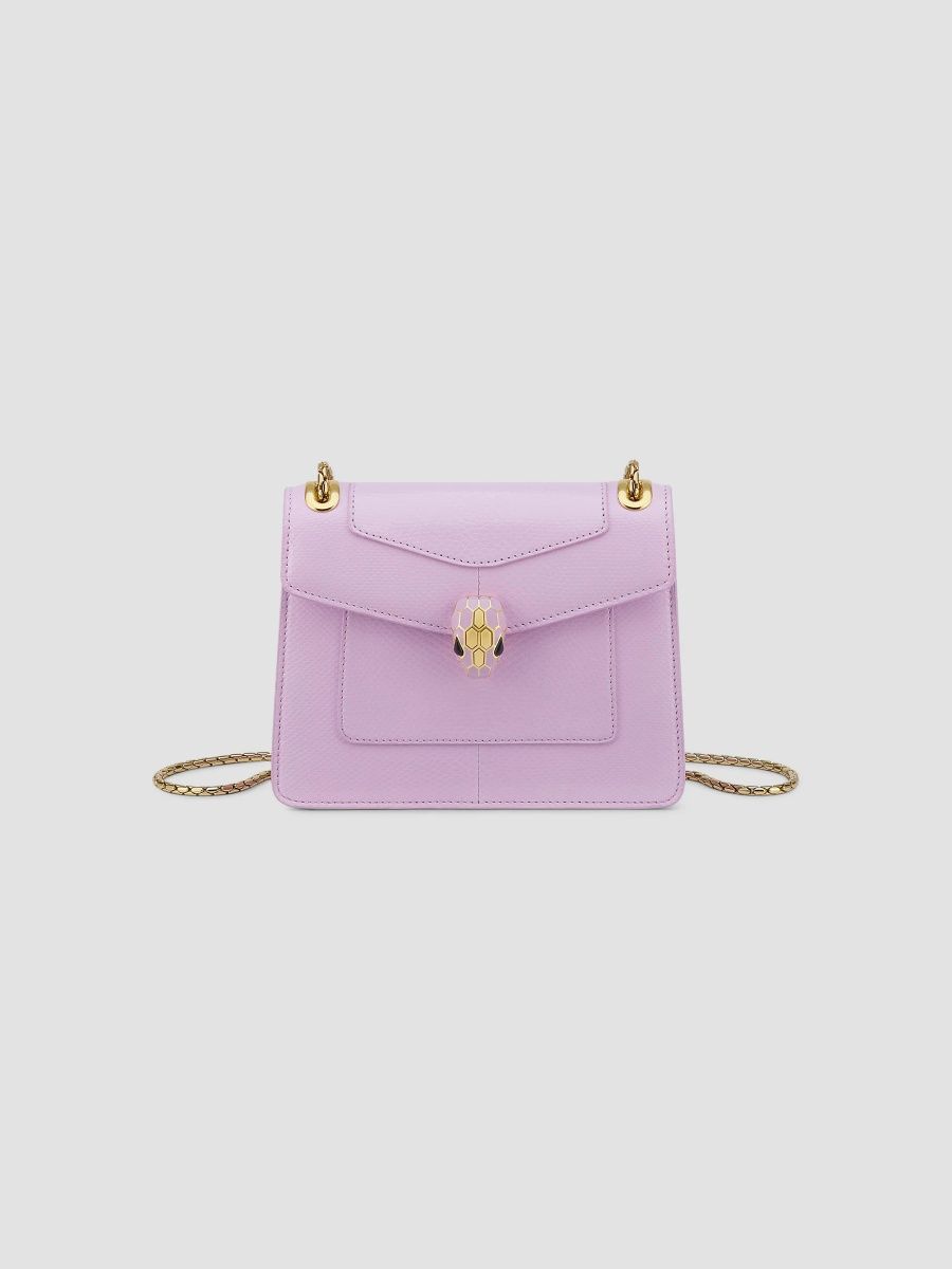 BVLGARI Women's Serpenti Leather Crossbody Bag - Light Amethyst