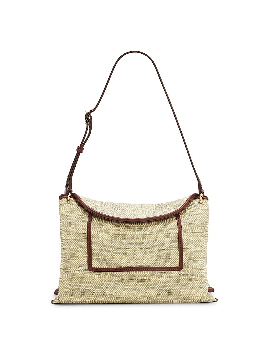 Women's Penelope Raffia Shoulder Bag - Beige Raffia