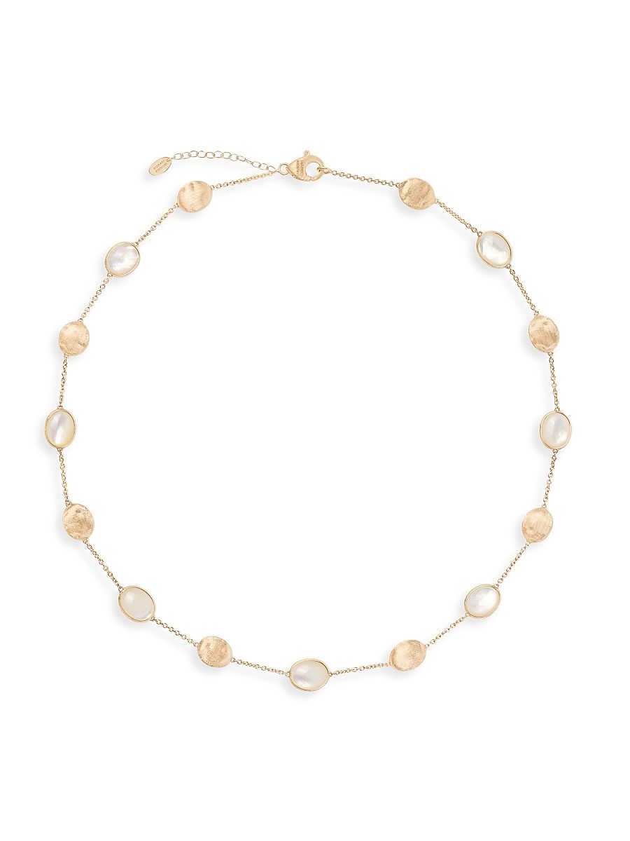 Women's Siviglia 18K Yellow Gold & Mother-Of-Pearl Station Necklace - Yellow Gold