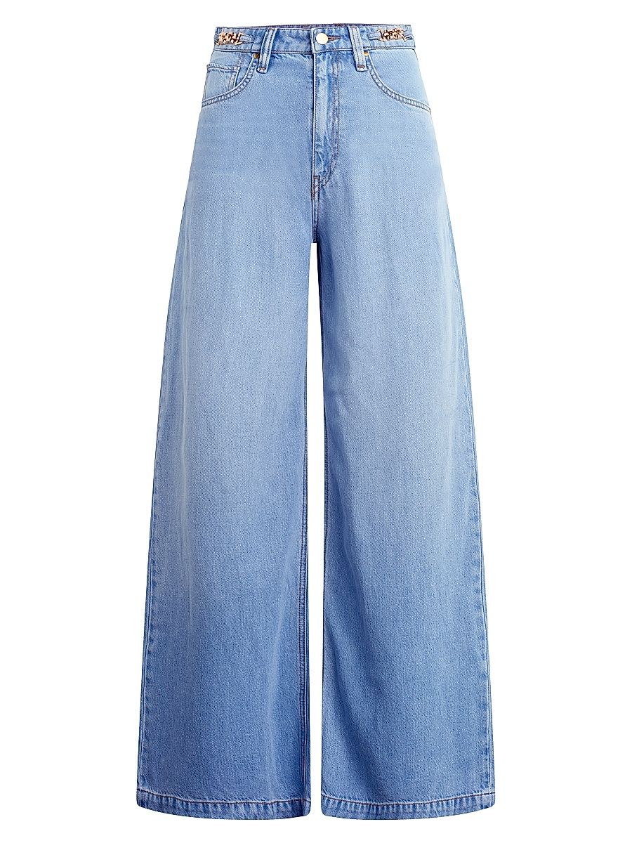 Women's James High-Rise Wide-Leg Jeans - One Wish - Size 34