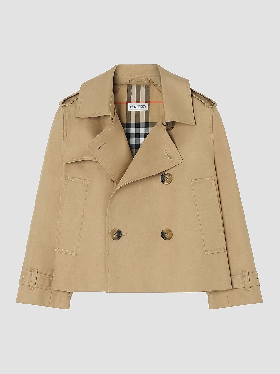 Little Girl's & Girl's Cotton Trench Jacket - Sand - Size 8