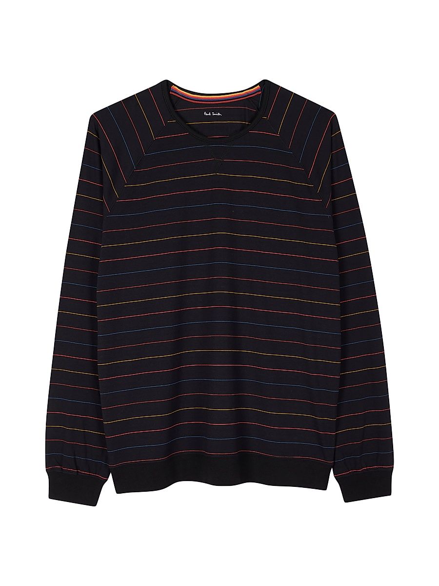 Men's Elias Striped Shirt - Black - Size XL