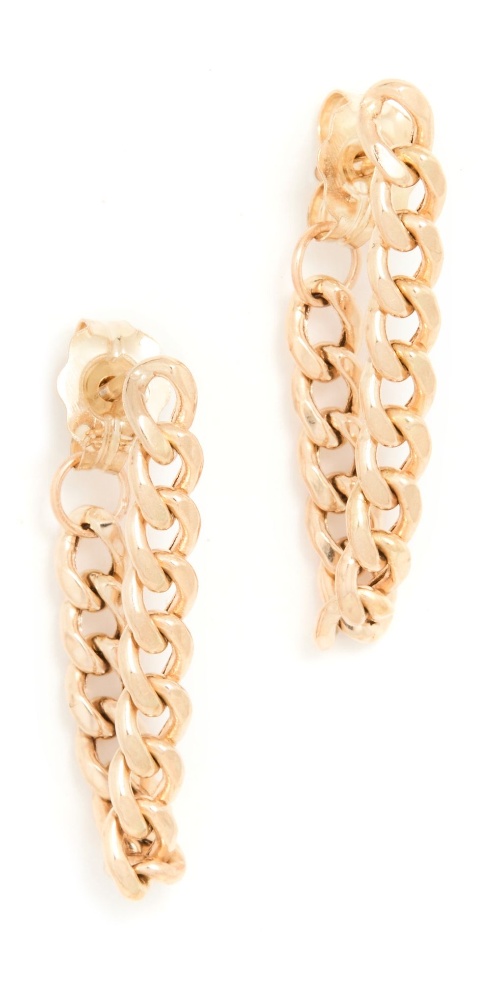 Zoe Chicco 14k Gold Small Curb Chain Huggie Earrings Gold One Size