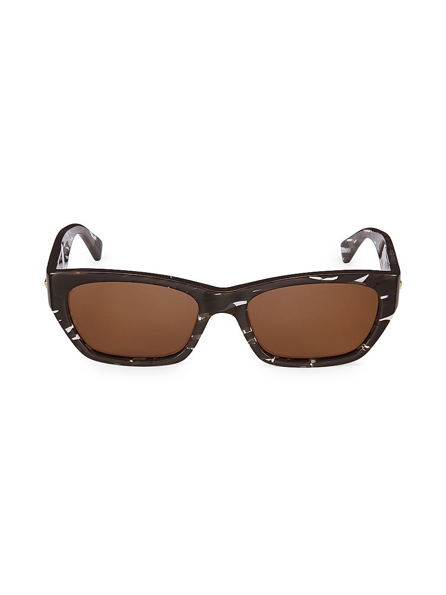 Women's Unapologetic 55MM Rectangular Sunglasses - Brown