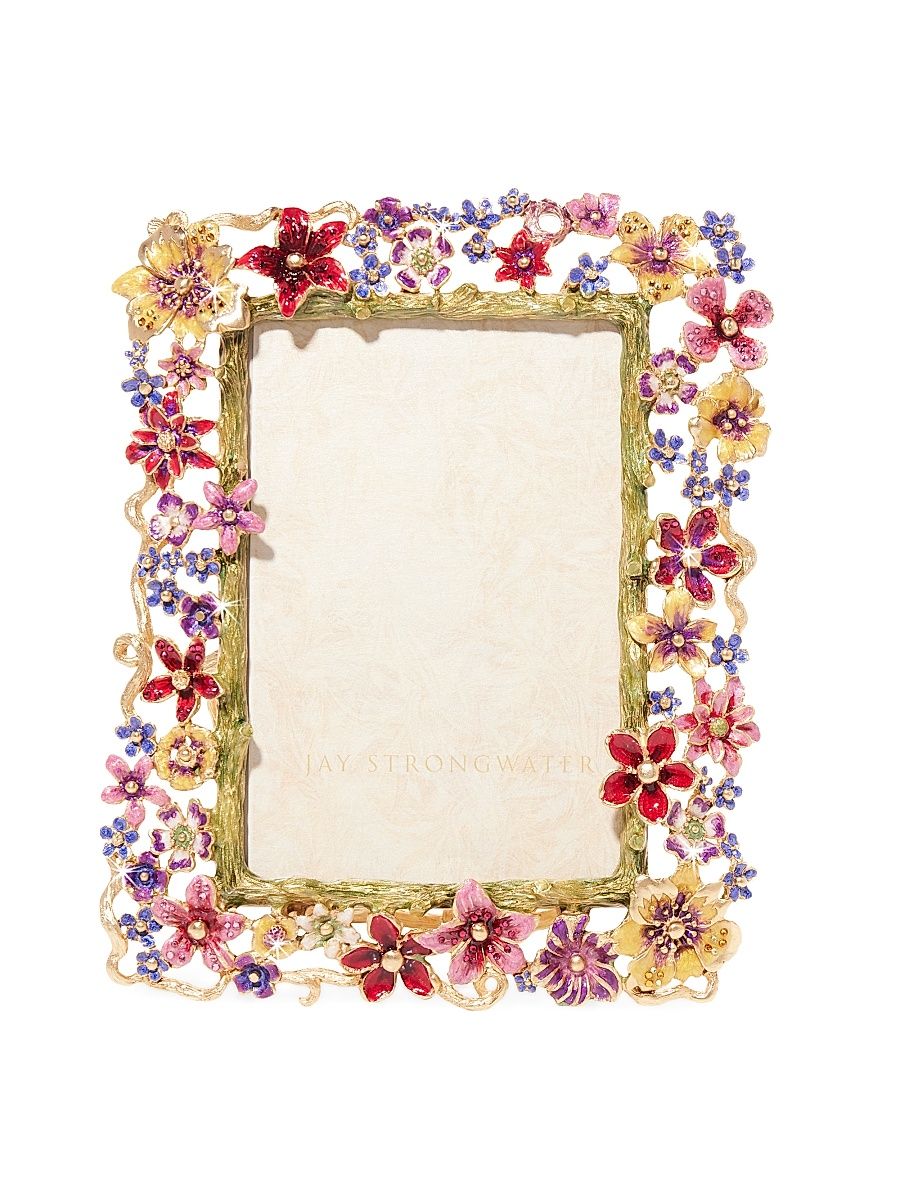Jay Strongwater Leartes 4'' x 6'' Frame - Bouquet