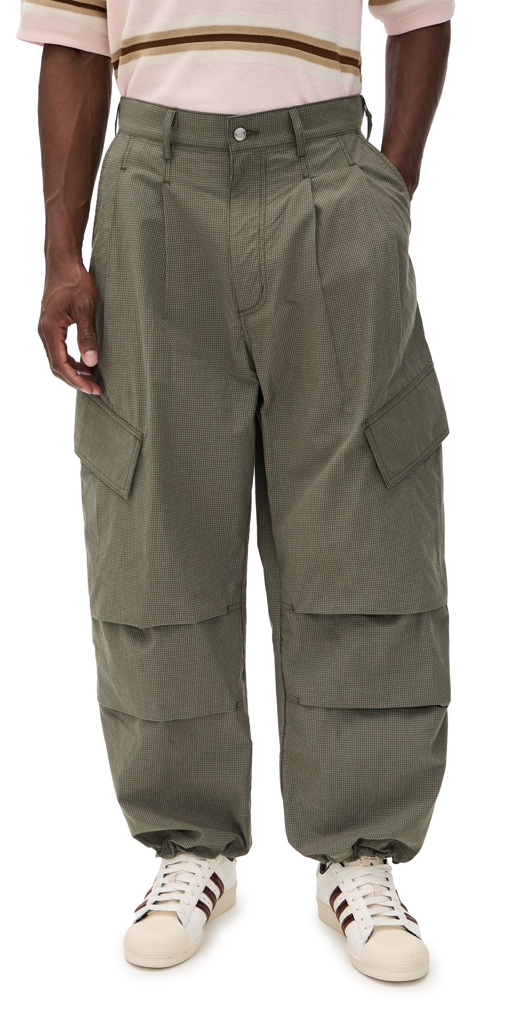 Nahmias Oversized Cargos Olive Light Weight Technical L