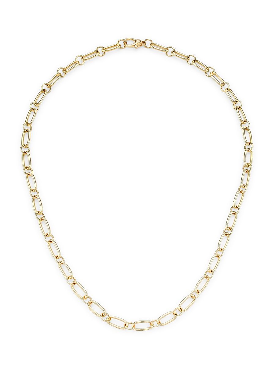 Women's 14K Yellow Gold Oval-Link Chain Necklace/18" - Size 18
