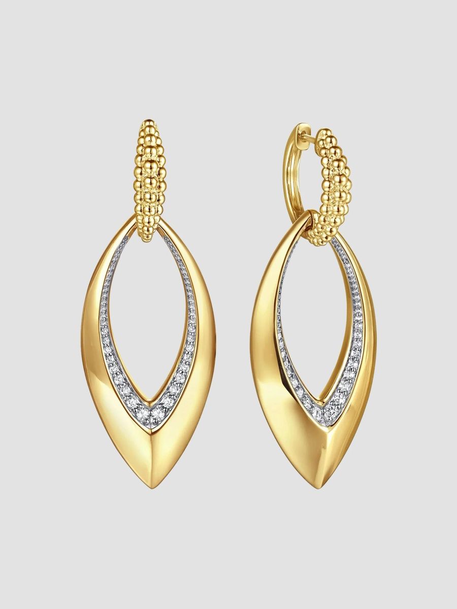 Gabriel & Co Women's Bujukan 14K Yellow Gold & 0.50 TCW Diamond Drop Earrings - Gold
