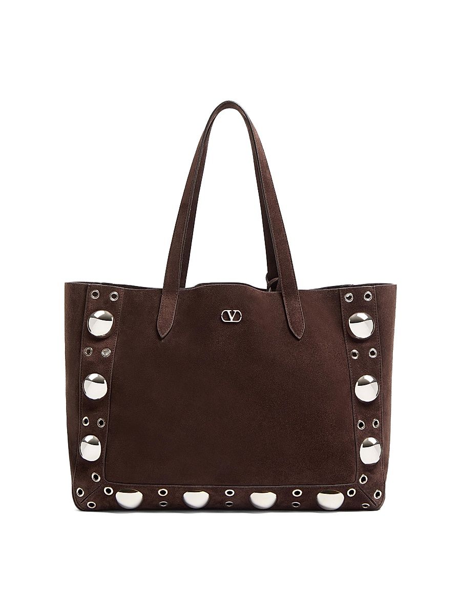 Women's Medium Nellcôte Suede Shopping Bag - Testa Di Moro