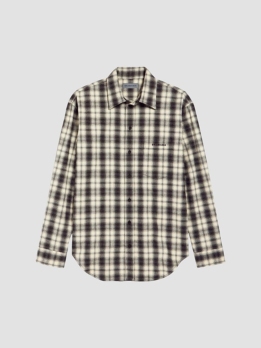 Balenciaga Men's Regular Fit Shirt - Multicolored - Size 34