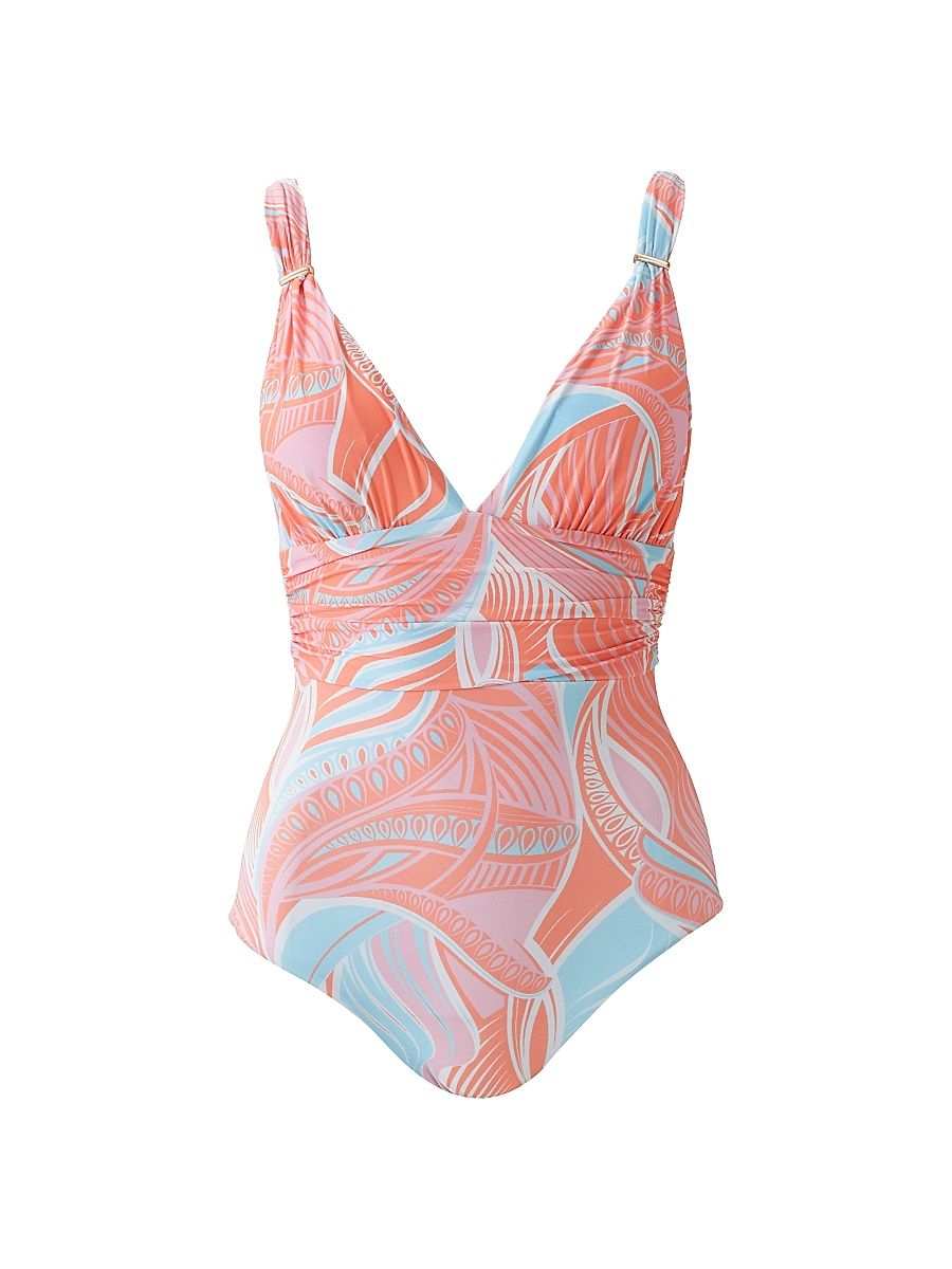Melissa Odabash Women's Panarea Floral One-Piece Swimsuit - Cosmic - Size 12