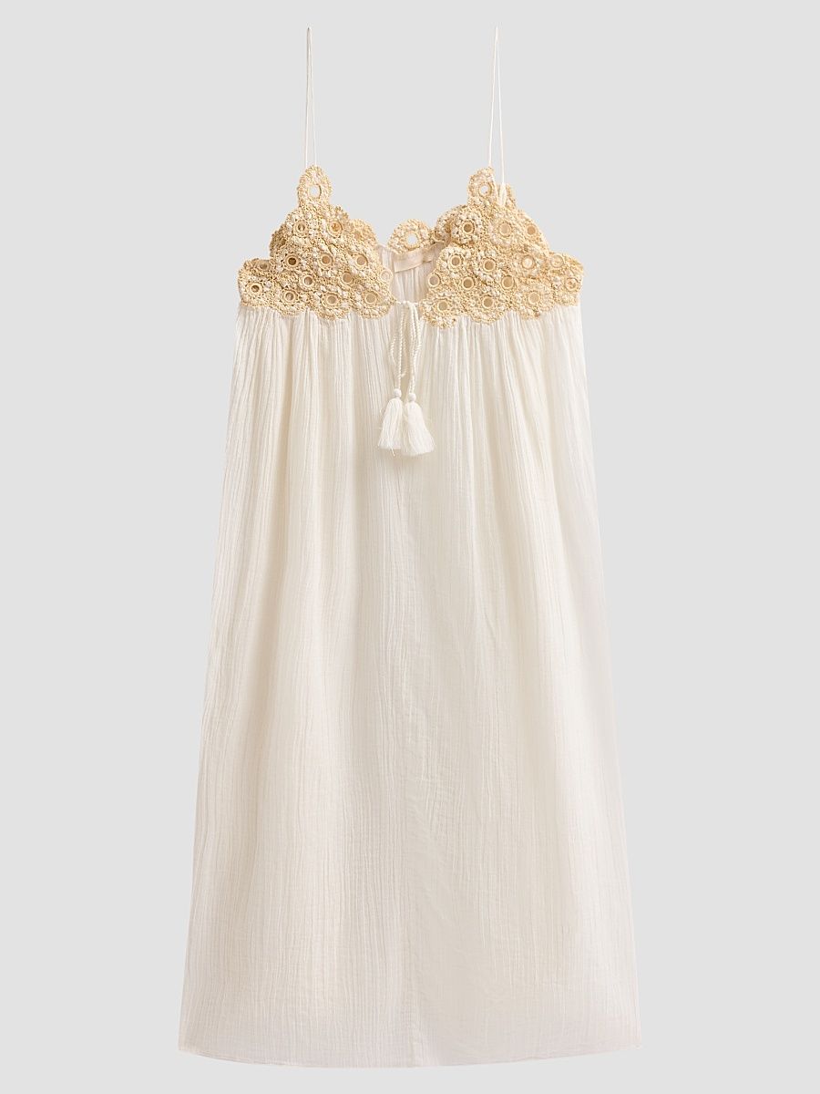 Women's Zadie Cotton Cover-Up Dress - Creme - Size XL