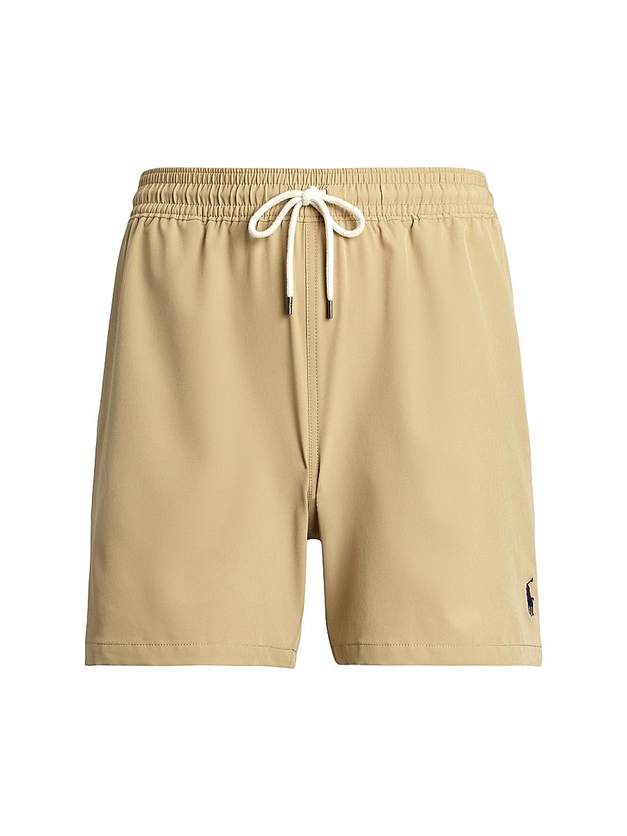 Men's Logo Drawstring Swim Shorts - Coastal Beige - Size XXL