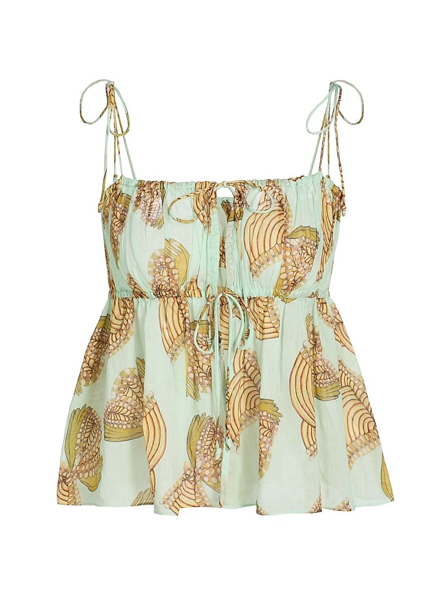 Women's Anna Zemankova Tallulah Coverup Top - Water Blossoms - Size XL