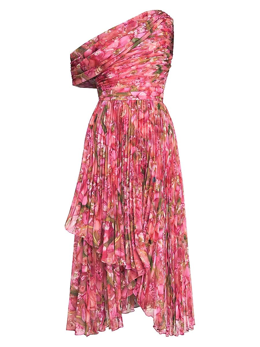 Women's Katia Floral Chiffon Midi dress - Hydra Floral - Size 10