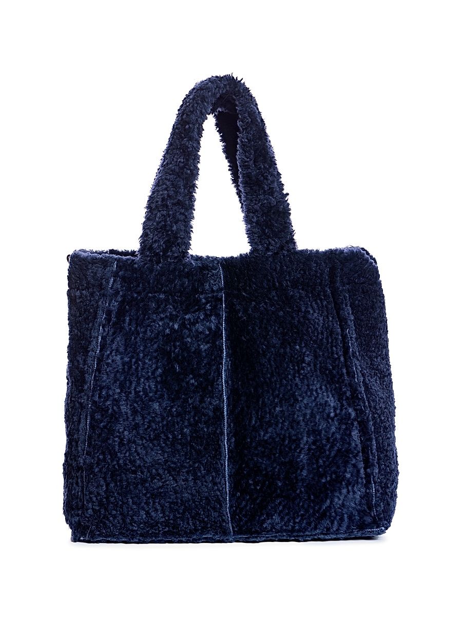 Women's Shearling Lamb Handbag - Caffe Latte