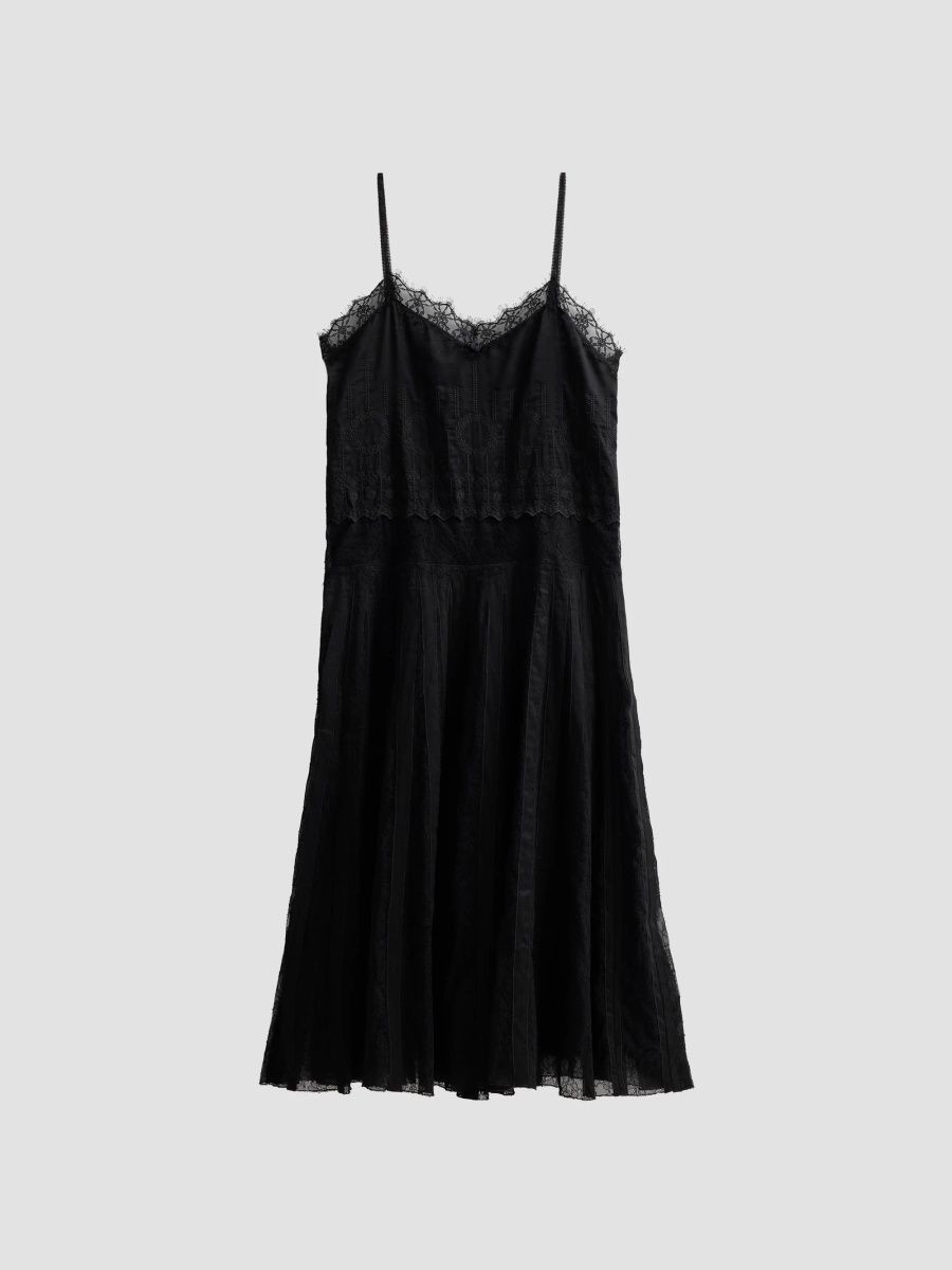 Brandon Maxwell Women's The Rooney Lace Embroidered Slip Dress - Black - Size 8