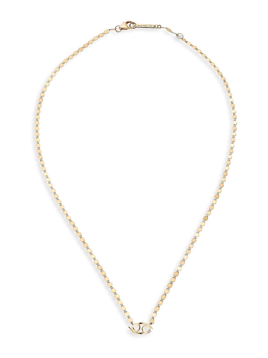 Women's Twenty 14K Gold & Diamond Cancer Necklace