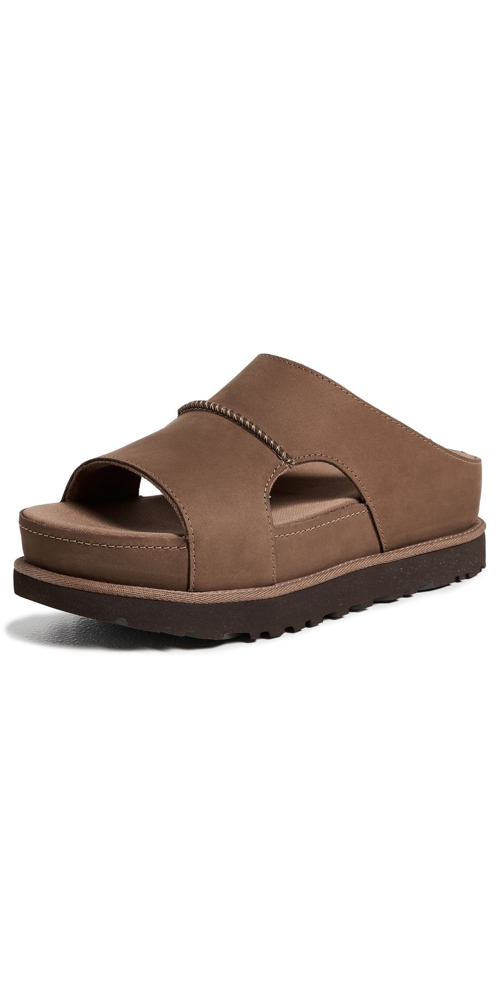 UGG Goldenstar Cutout Slides Dark Chestnut 7