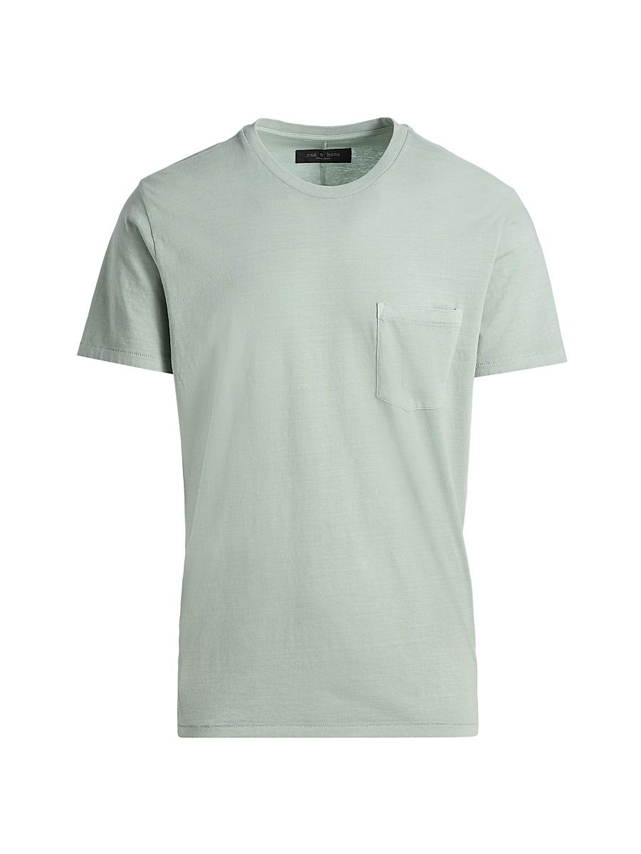 Men's Crewneck Cotton T-Shirt - Blue Grey - Size Small