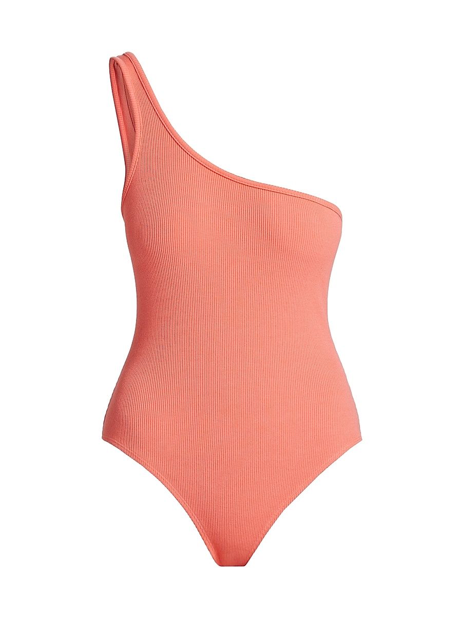Women's Cassidy One-Shoulder Bodysuit - Coral - Size XL