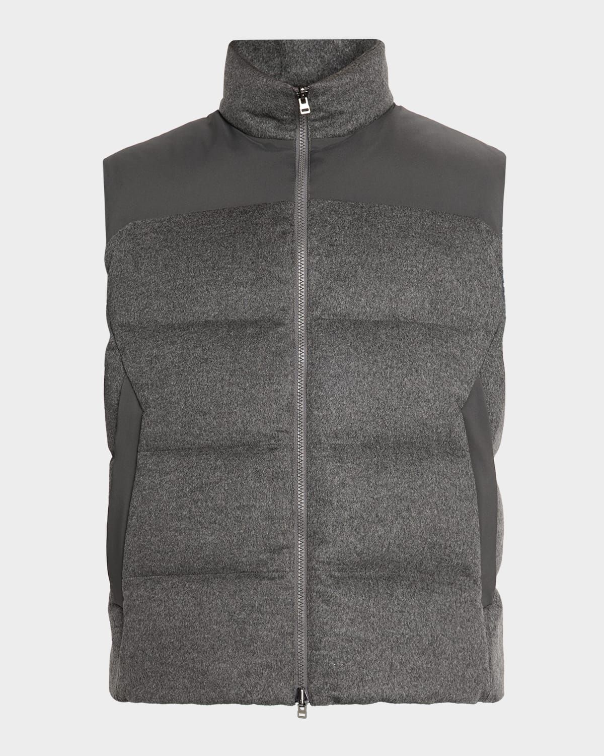 Men & apos;s Insulated Cashmere Reversible Vest