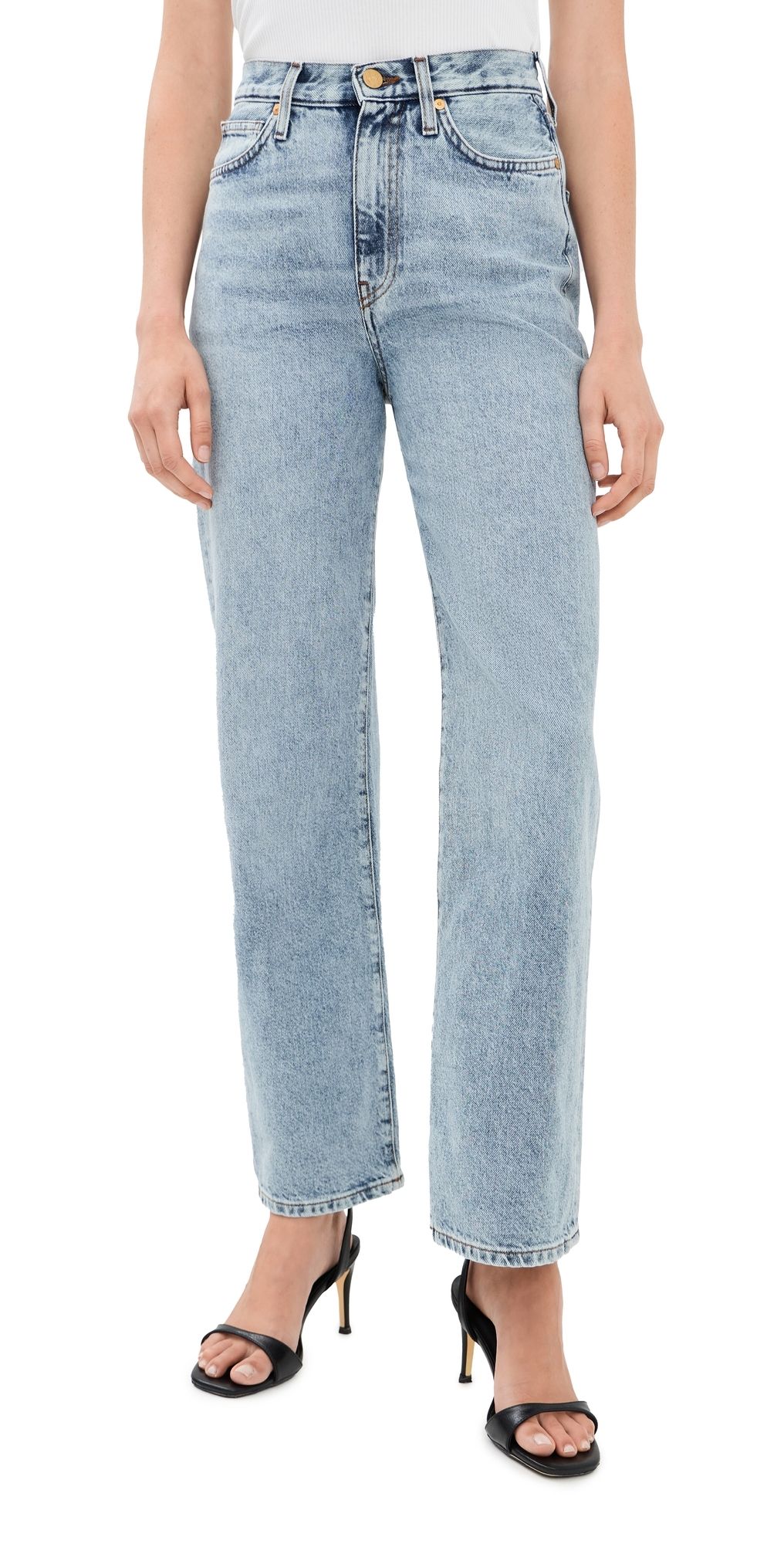 TOVE Sofie Relaxed Leg Jeans Mid Blue 26